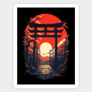 Japanese Red Gate Sticker